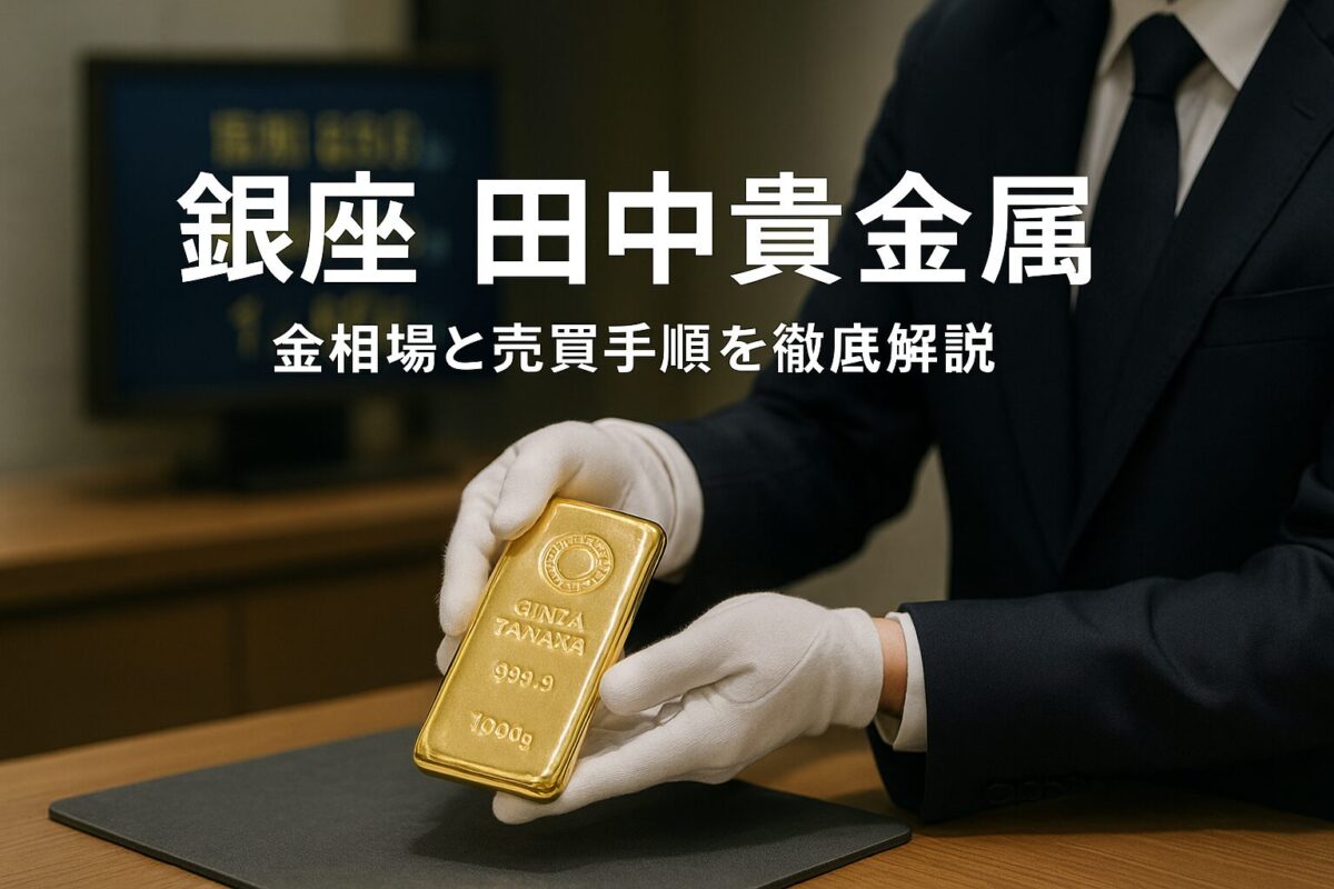 田中貴金属の店舗と金相場表示板のイメージ。この記事のテーマである「銀座 田中 金 相場」の信頼性と透明性を象徴する一枚。