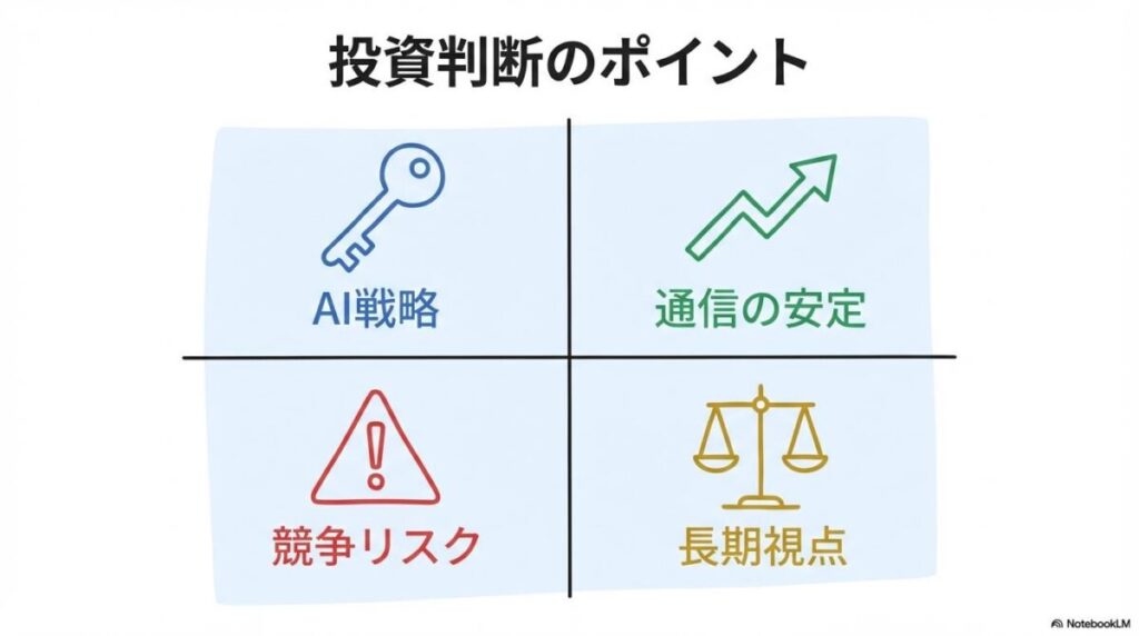 記事全体のまとめ図解。4つの主要ポイントを、カード型で表現した画像。