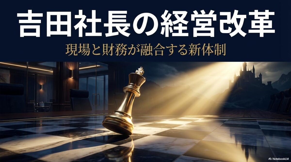 戦略的なチェスの駒とシンデレラ城が並ぶ3D画像。この記事のテーマである「オリエンタルランド 吉田 社長」のリーダーシップと改革を象徴する一枚。