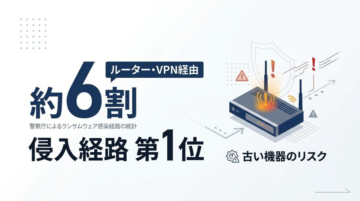 警察庁統計に見るランサムウェア侵入経路第1位と社内ルーター放置リスク