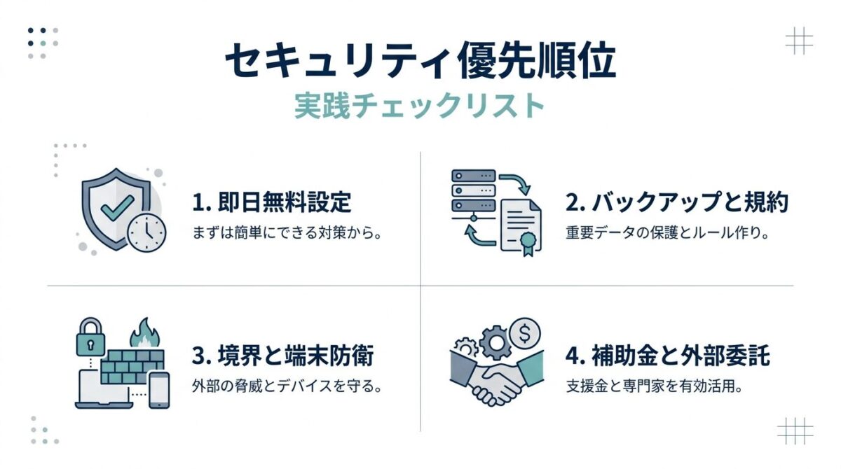 セキュリティ優先順位 実践チェックリスト